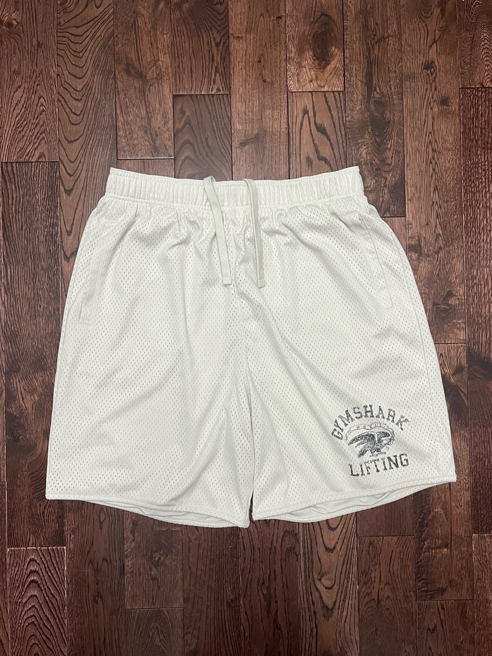 Gymshark Mens GSLC Tinted White Mesh Lifting Shorts